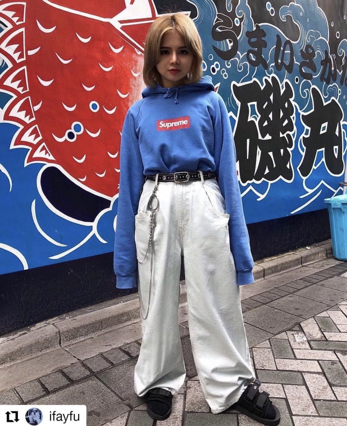 Supreme Supreme 2006 Screenprint Box Logo Hoodie Red On Blue Size US L / EU 52-54 / 3 - 10 Thumbnail