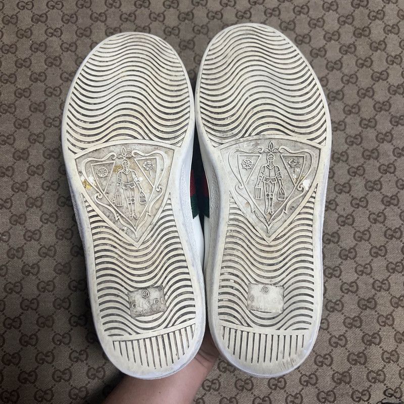 Gucci Gucci Ace Low-Top Sneakers with Tiger Embroidery - Size US 8 / EU 41 - 4 Thumbnail