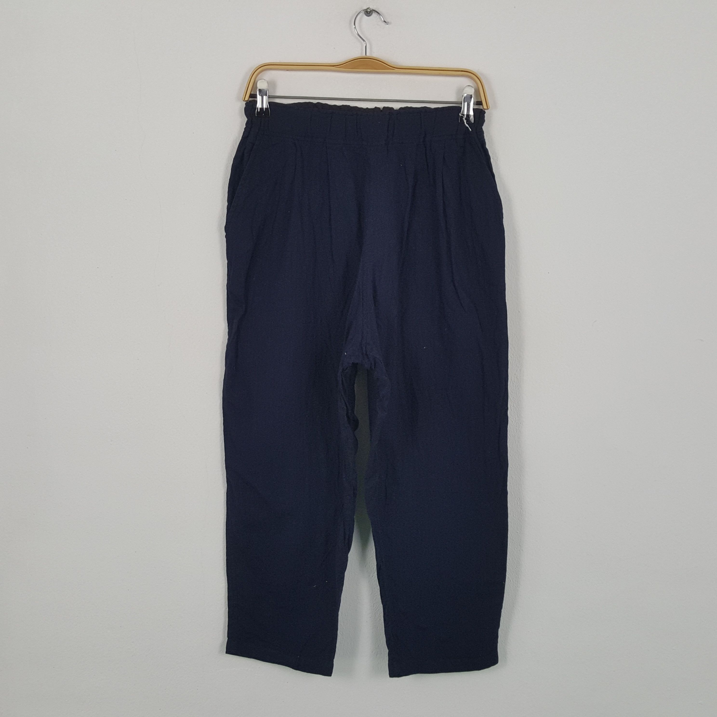 image of Vintage Plantation By Issey Miyake Japanese Designer Pants in Blue Black, Women's (Size 26)