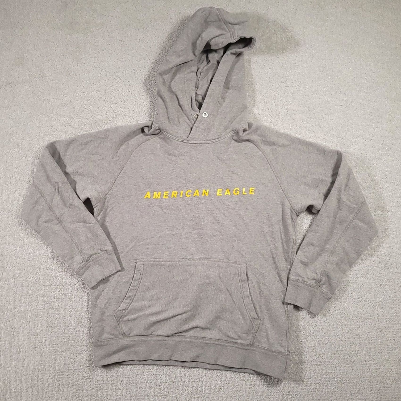 American Eagle Outfitters VINTAGE? No — American Eagle Hoodie Mens Medium Gray Long Sleeve Pullover Sweatshirt Size US M / EU 48-50 / 2 - 2 Thumbnail