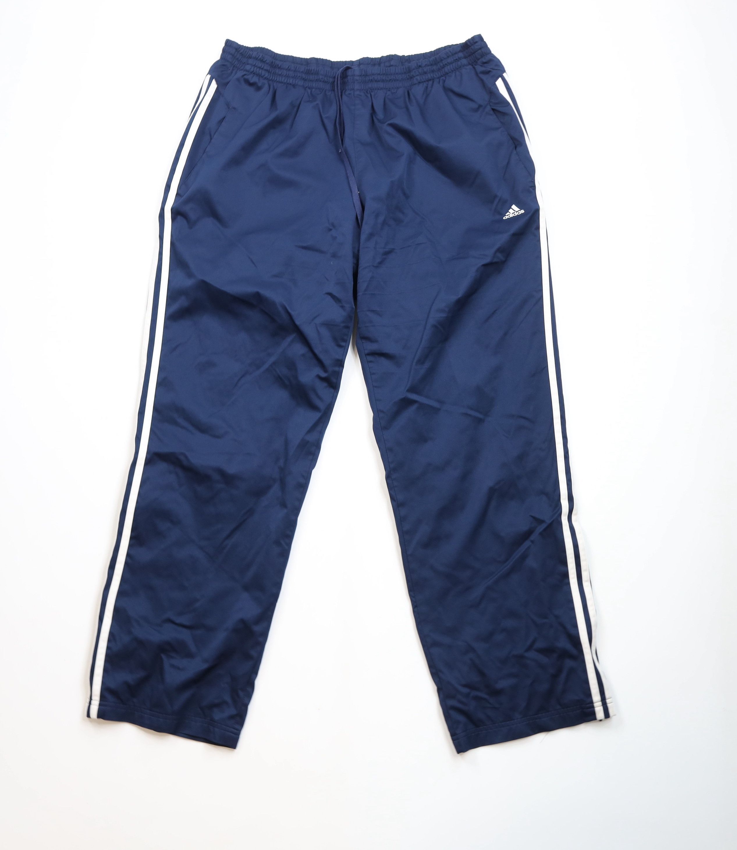 Adidas × Vintage Vintage Adidas Striped Lined Wide Leg Windbreaker Rain Pants Size US 40 / EU 56 - 1 Thumbnail