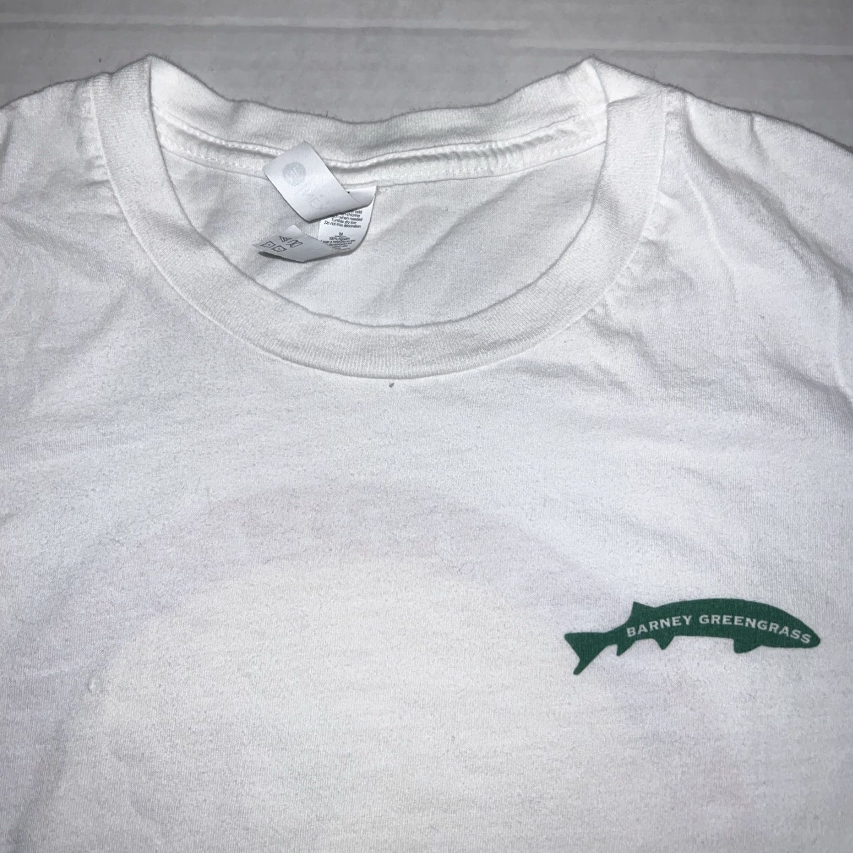 Next Level Barney’s Sturgeon King Logo Shirt Medium White Crew Neck Short Sleeve Next Level Men M Retro Graphic Print Delicatessen Deli Rare Vintage? Size US M / EU 48-50 / 2 - 4 Thumbnail