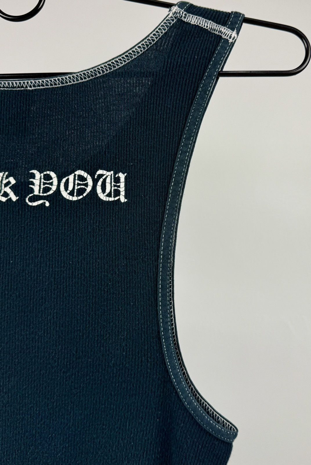 Chrome Hearts × Vintage Vintage - Chrome Hearts - T Bar F*** You- Navy Tank Top Size US L / EU 52-54 / 3 - 13 Thumbnail