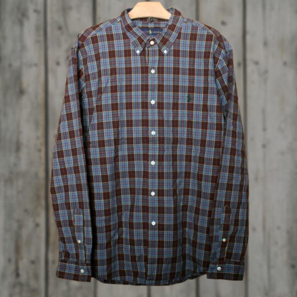 Ralph Lauren Ralph Lauren Button-Up Plaid Shirt XL Mens Long Sleeve Multicolor Cotton 100% Batched pattern? Size US XL / EU 56 / 4 - 1 Thumbnail