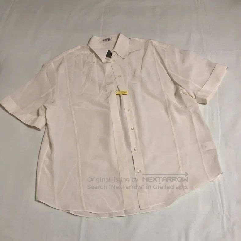 Brunello Cucinelli Brunello Cucinelli Short Sleeve Shirt Size XS / US 0-2 / IT 36-38 - 1 Thumbnail