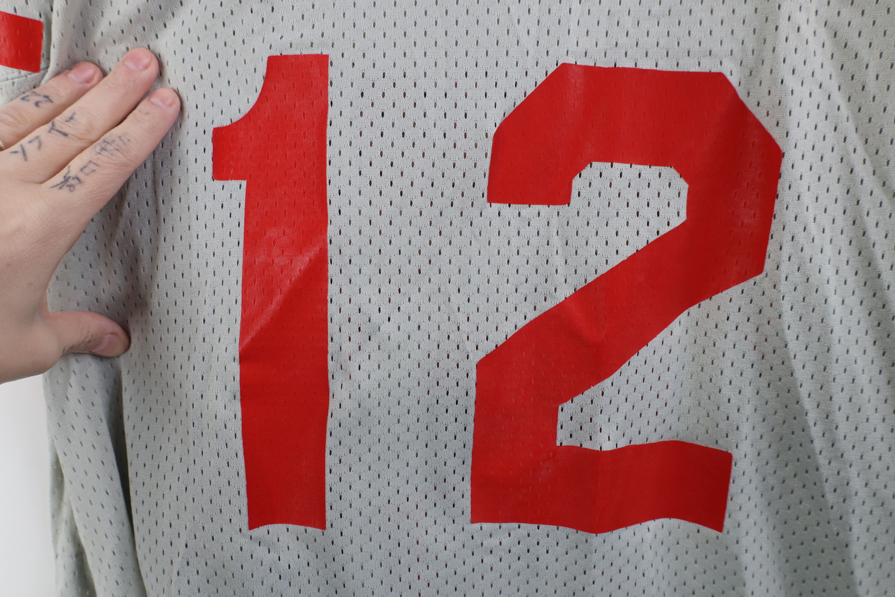 Vintage Vintage 90s Bedford Football Jersey Mesh Silver Gray USA Size US XL / EU 56 / 4 - 9 Thumbnail