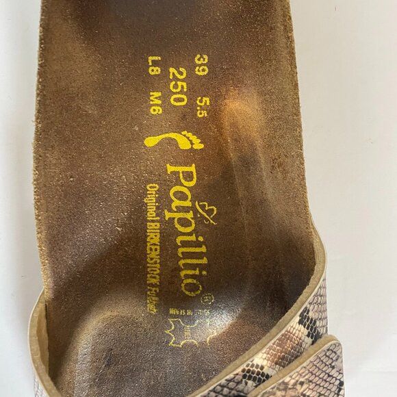 Birkenstock Papillio by Birkenstock Snake Print Slide Sandals Size 39 Size US 9 / IT 39 - 6 Thumbnail