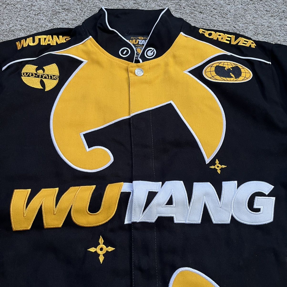 Wu-Tang Clan Wu-Tang Jacket Size XL Black Yellow Wu-Wear Racer Souvenir Size US XL / EU 56 / 4 - 5 Thumbnail