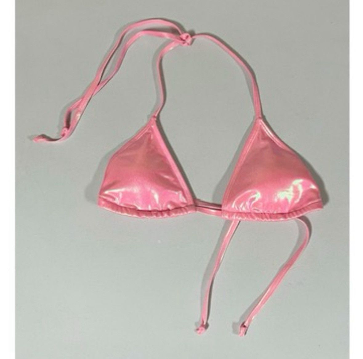 Japanese Brand × Vintage Pink Metallic Holographic Iridescent Bikini Top Size S 🎀✨ Size S / US 4 / IT 40 - 2 Thumbnail