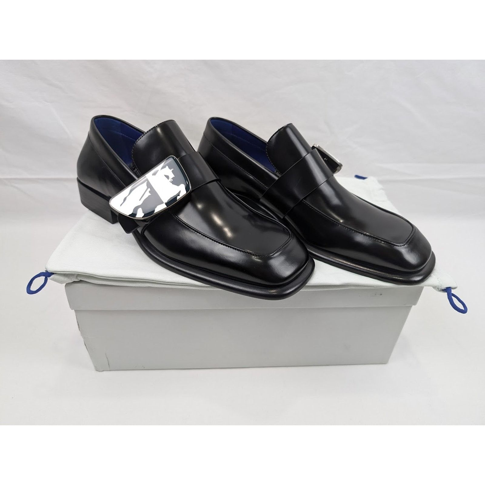 Burberry o1rshd1 Leather Loafers Shoes in Black Size US 12.5 / EU 45-46 - 20 Thumbnail