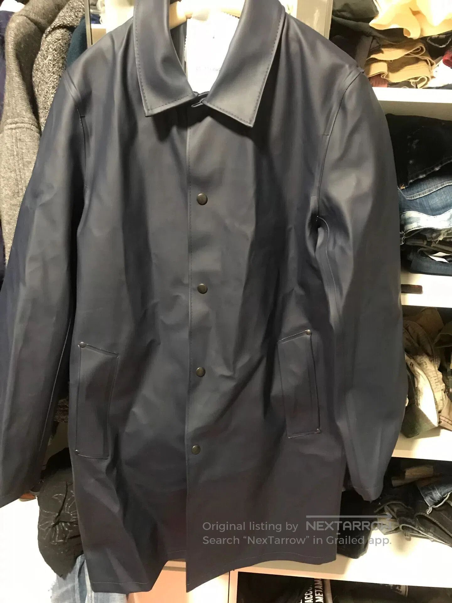 Stutterheim navy raincoat from stutterheim brand. Size US L / EU 52-54 / 3 - 1 Thumbnail
