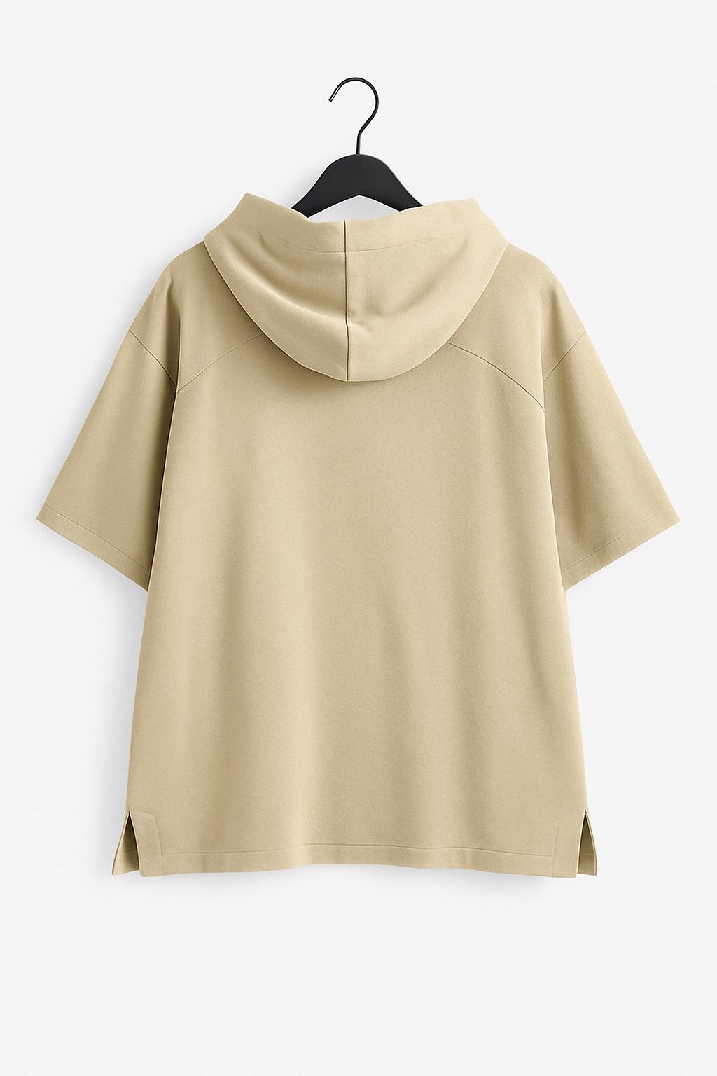 Designer Cividini Italy Beige Short Sleeve Hoodie Jacket – Women’s Size M / US 6-8 / IT 42-44 - 2 Thumbnail
