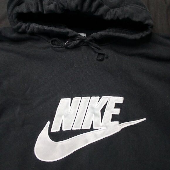Nike × Vintage Vintage Y2K Nike Logo Hoodie Sweatshirt Embroidered Size US L / EU 52-54 / 3 - 1 Thumbnail