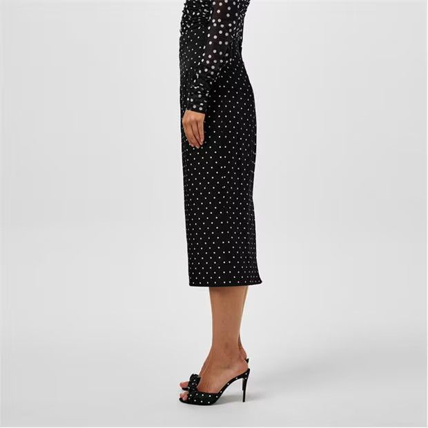 Dolce & Gabbana o1g2r1mq1024 Midi Dresses in White & Nero Size M / US 6-8 / IT 42-44 - 4 Thumbnail
