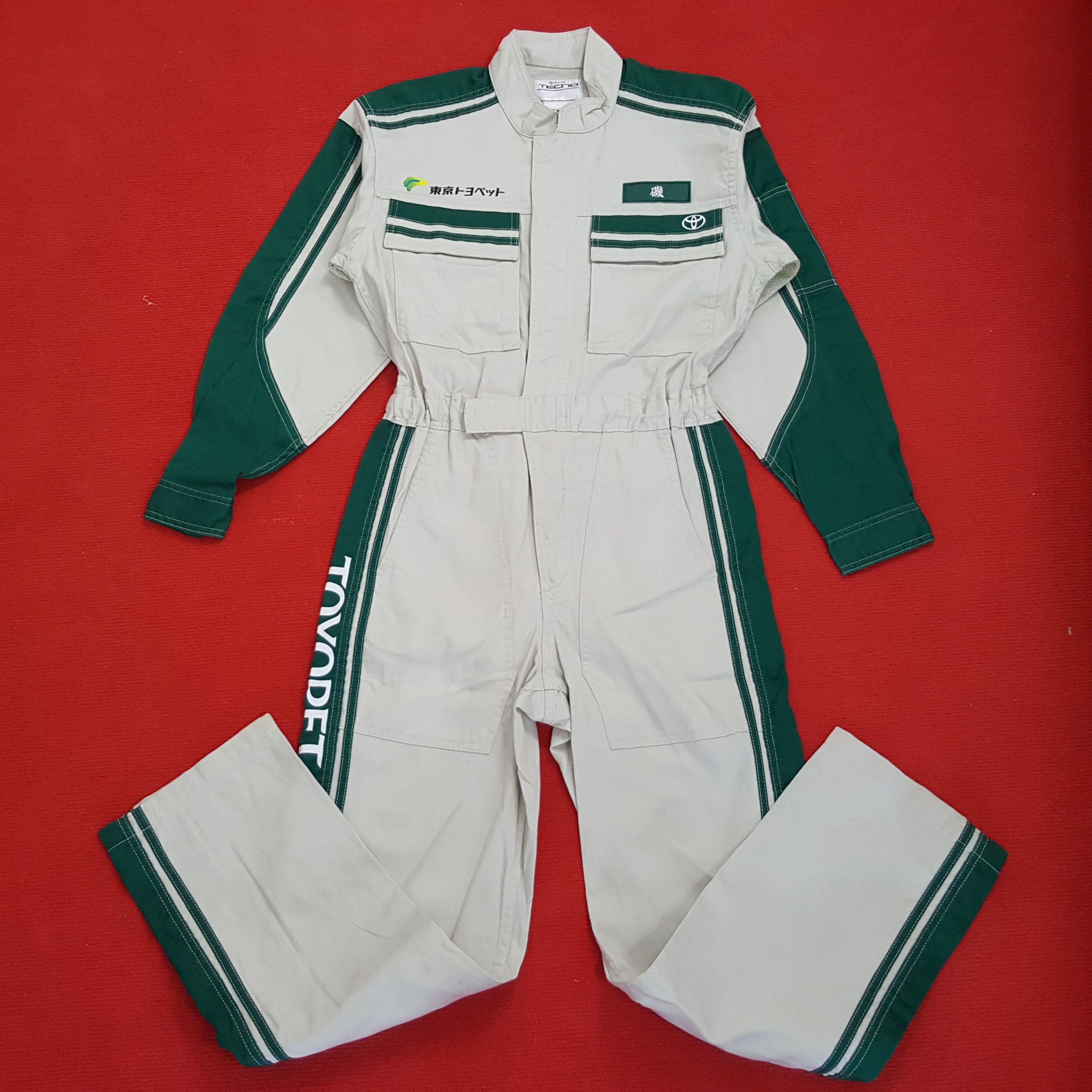 Japanese Brand × Vintage Toyopet Tecno Toyota Motorsports Racing Coverall Jacket Size US S / EU 44-46 / 1 - 5 Thumbnail