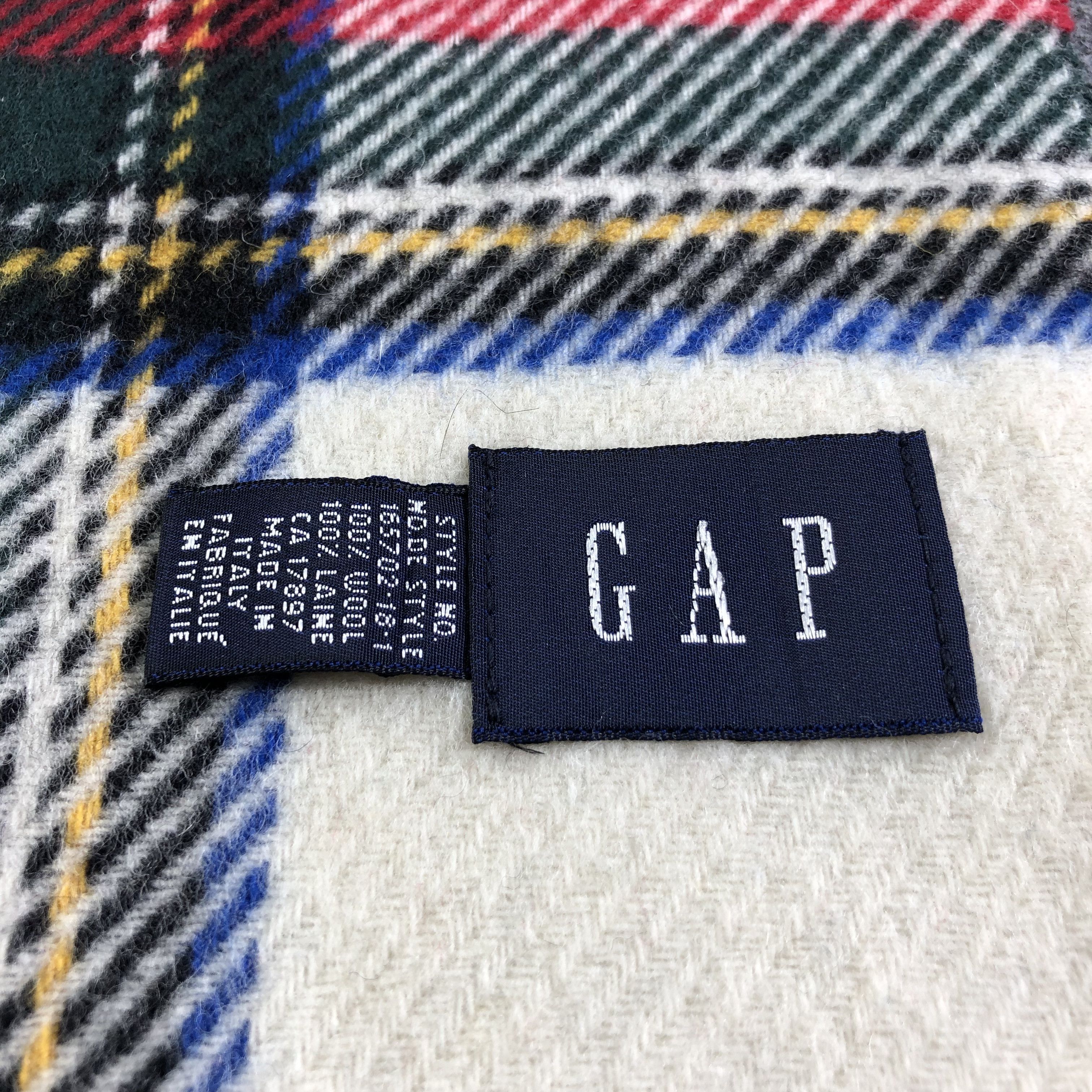 Gap Gap Tartan Wool Scarf Muffler V2033 Size ONE SIZE - 4 Thumbnail