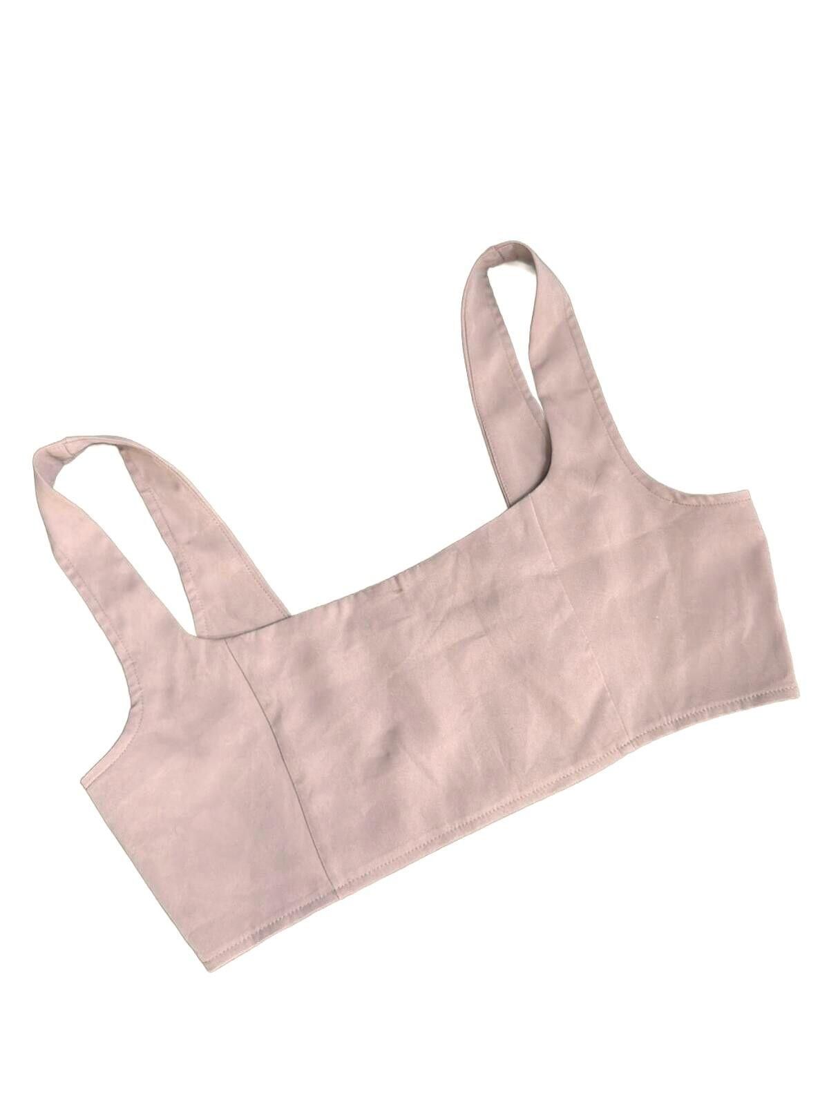 Other MISGUIDED Taupe Crop Top NWT Minimalist Y2K Bralette Tank Size ONE SIZE - 1 Thumbnail