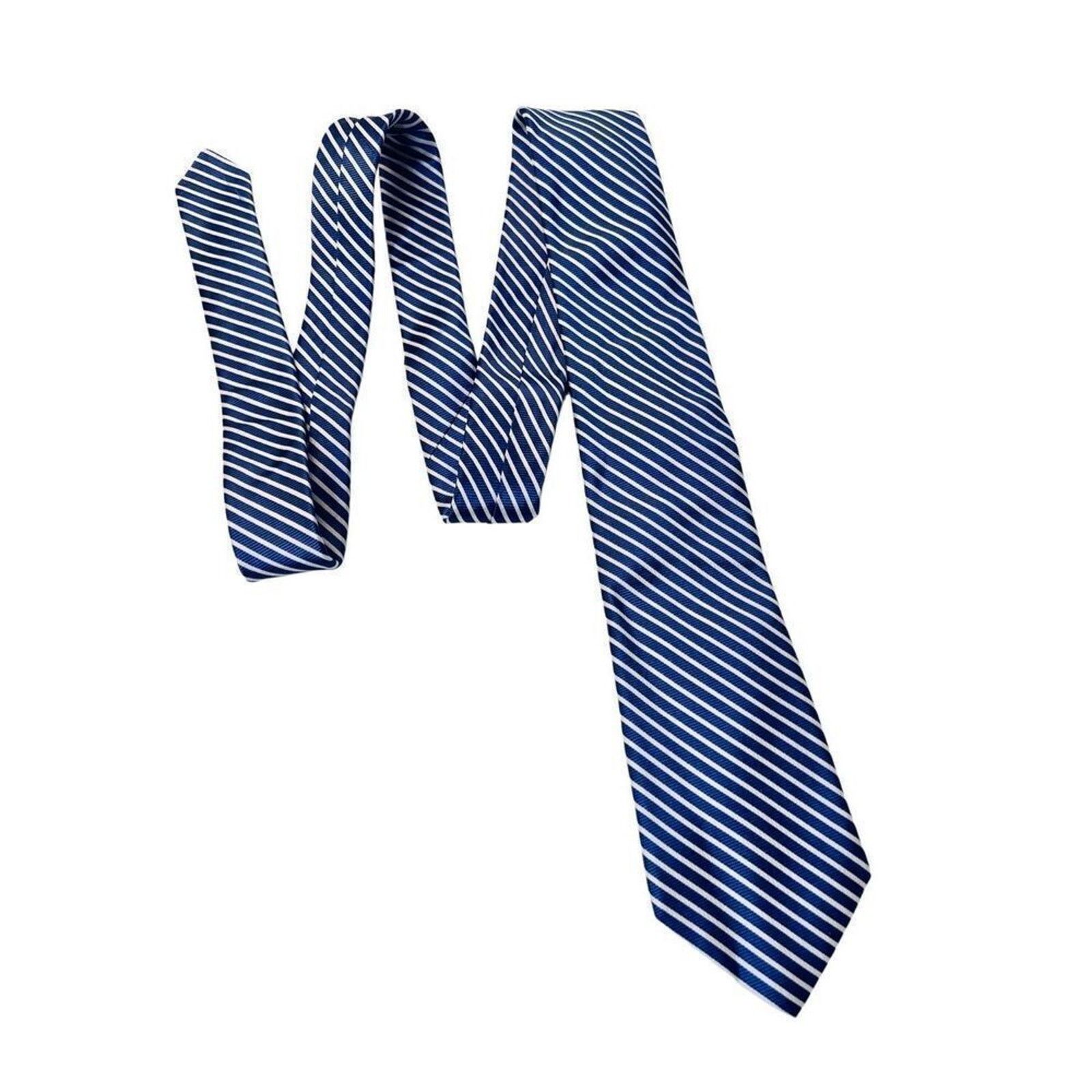 Other Vintage Westbury London Silk Blue Stripe 60" Necktie Tie Size ONE SIZE - 1 Thumbnail