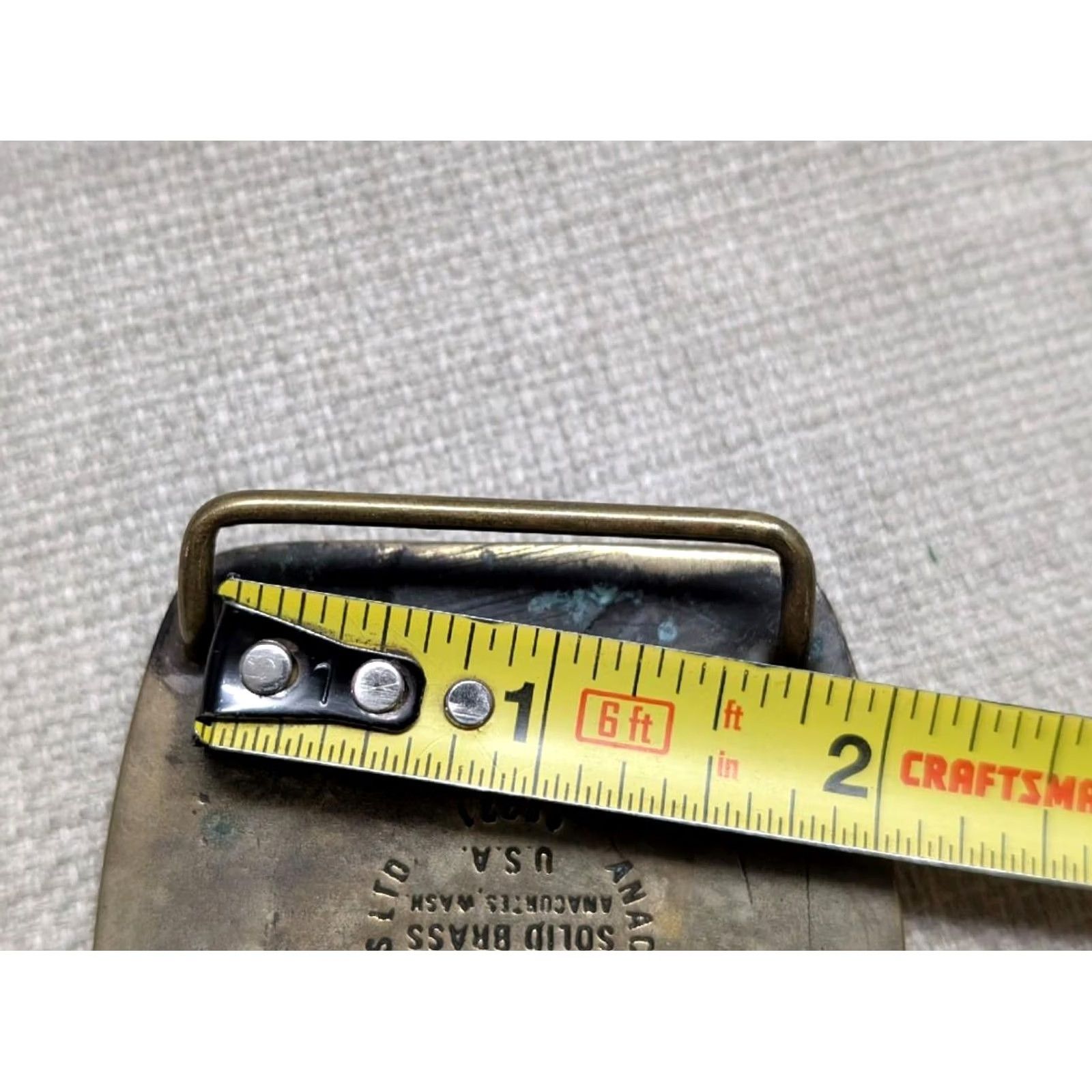 Vintage vintage DIABLO CANYON belt buckle NUCLEAR PLANT california SOLID BRASS anacortes Size ONE SIZE - 7 Thumbnail