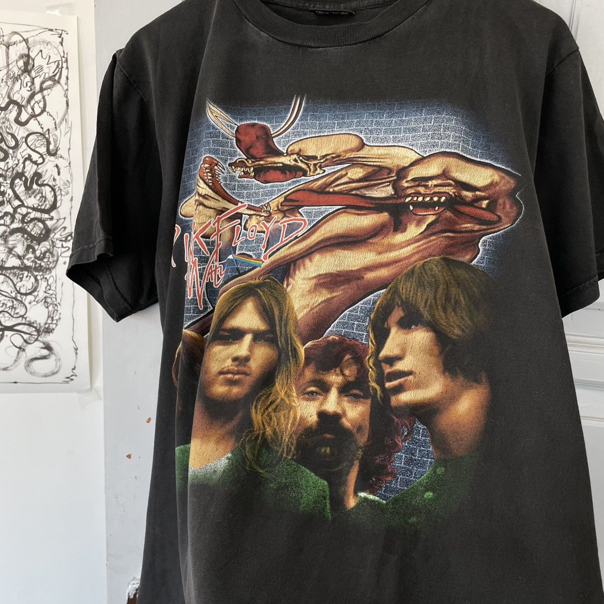 Pink Floyd × Vintage Vintage 90’s Pink Floyd The Wall Avantgarde T-shirt Size US XL / EU 56 / 4 - 5 Thumbnail