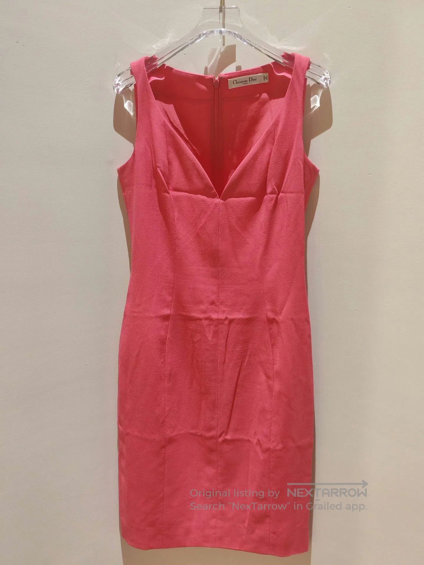 Dior Dior V-Neck Pink Dress. Size M / US 6-8 / IT 42-44 - 2 Thumbnail