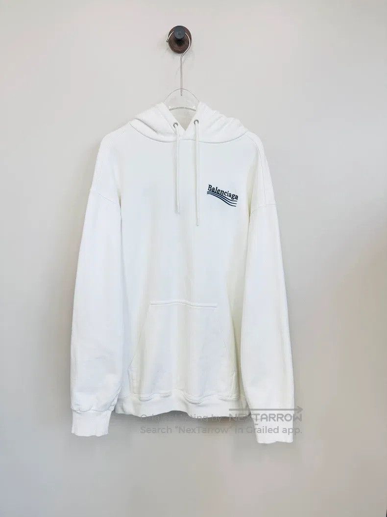 Balenciaga Balenciaga White wave embroidery letter logo hooded sweats Size US M / EU 48-50 / 2 - 1 Thumbnail