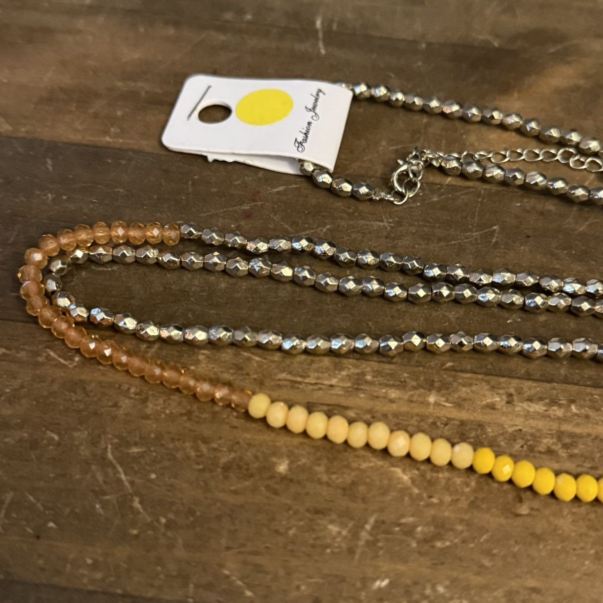 Other Long gold, yellow and orange bead necklace Size ONE SIZE - 2 Thumbnail
