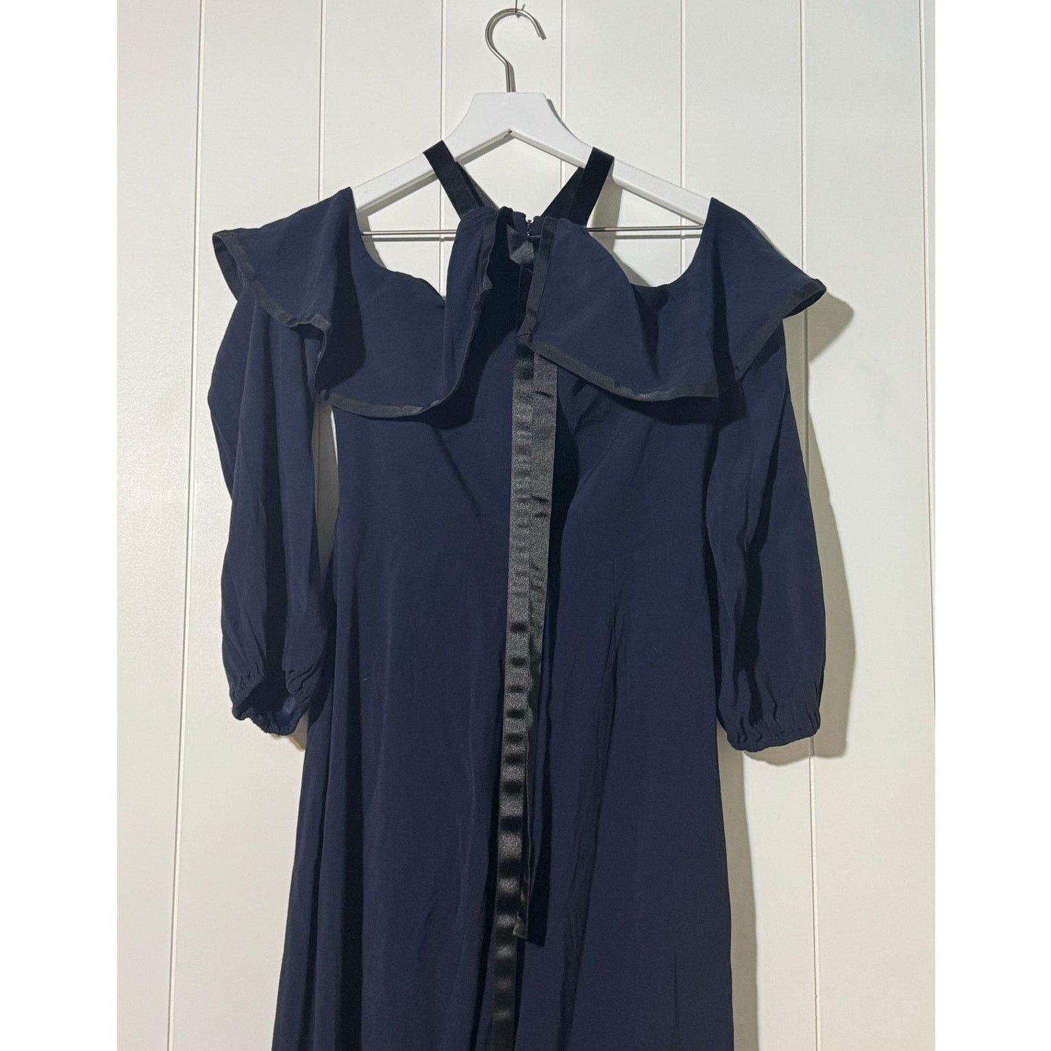 ALEXIS Alexis Nola · Large · Halter Jumpsuit · Cutout Shoulder Navy Size 34" / US 12 / IT 48 - 6 Thumbnail