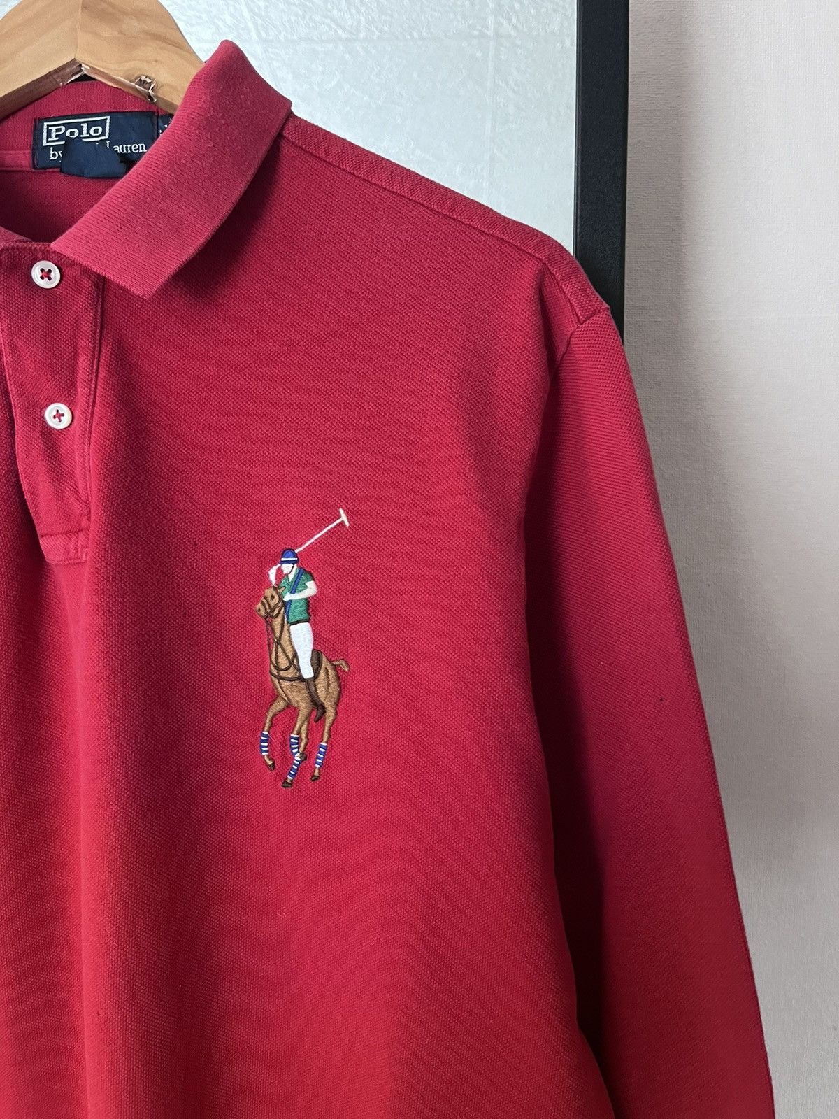Polo Ralph Lauren Polo Ralph Lauren Vintage Big Pony Long Sleeve Polo Shirt #3 Size US XL / EU 56 / 4 - 2 Thumbnail