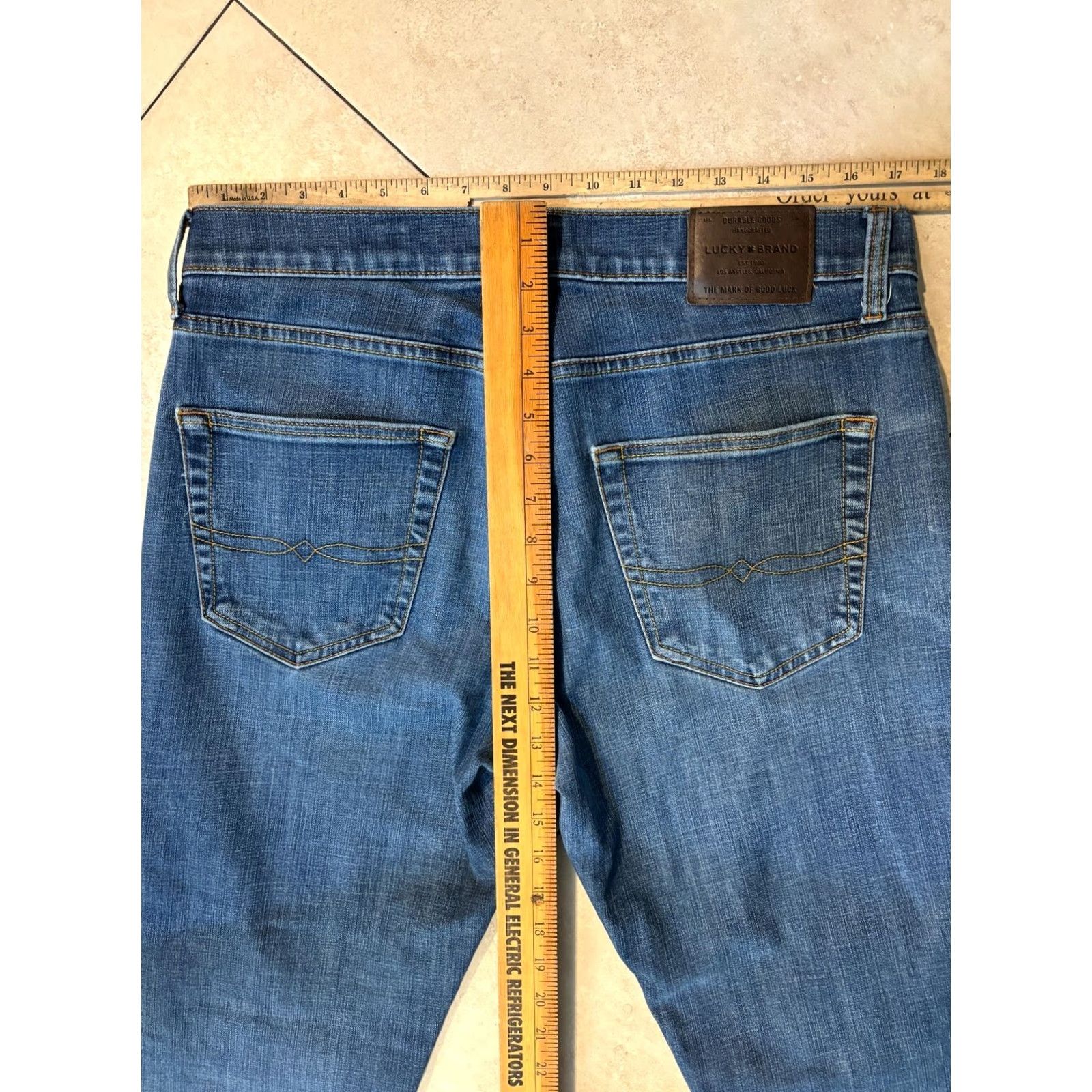 Lucky Brand Lucky Brand 410 Jeans Slim Straight Men's 31x30 Denim Blue 5-Pocket Regular Fit Comfort Stretch Slimming Vintage: No Size US 31 - 6 Thumbnail