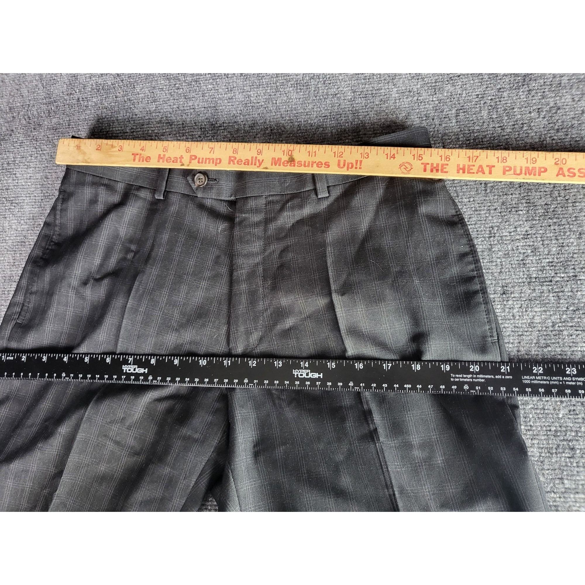 Ralph Lauren Ralph Lauren Dress Pants Men Sz 32x30 Black PInstripe Plaid Size 34S - 5 Thumbnail