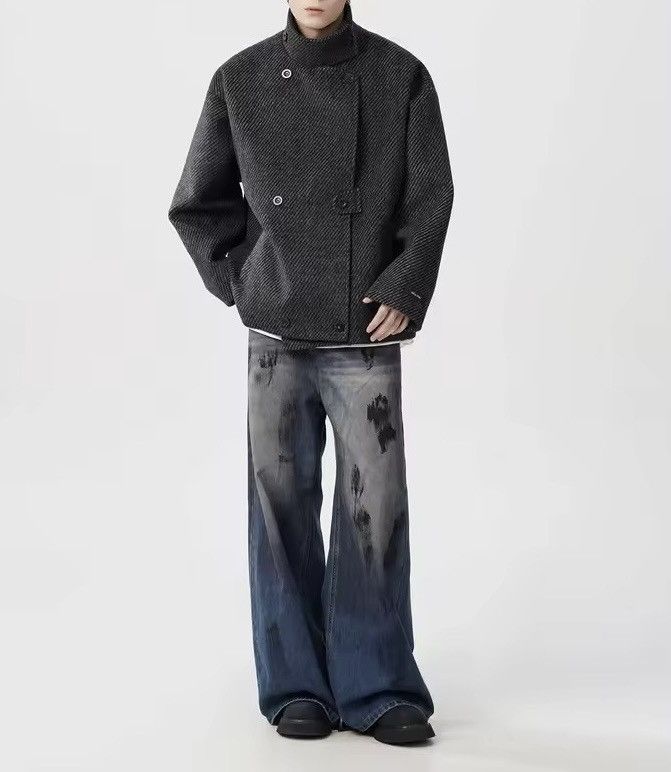 Vintage Retro Y2k Wool Blend Warm Loose Trendy Coat Jacket Size US XL / EU 56 / 4 - 5 Thumbnail