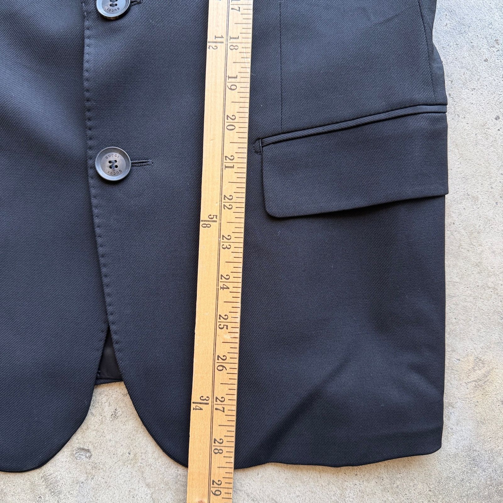 Gucci Gucci Uniform Blazer Black Tailored Sport Coat Jacket Size 36R - 8 Thumbnail