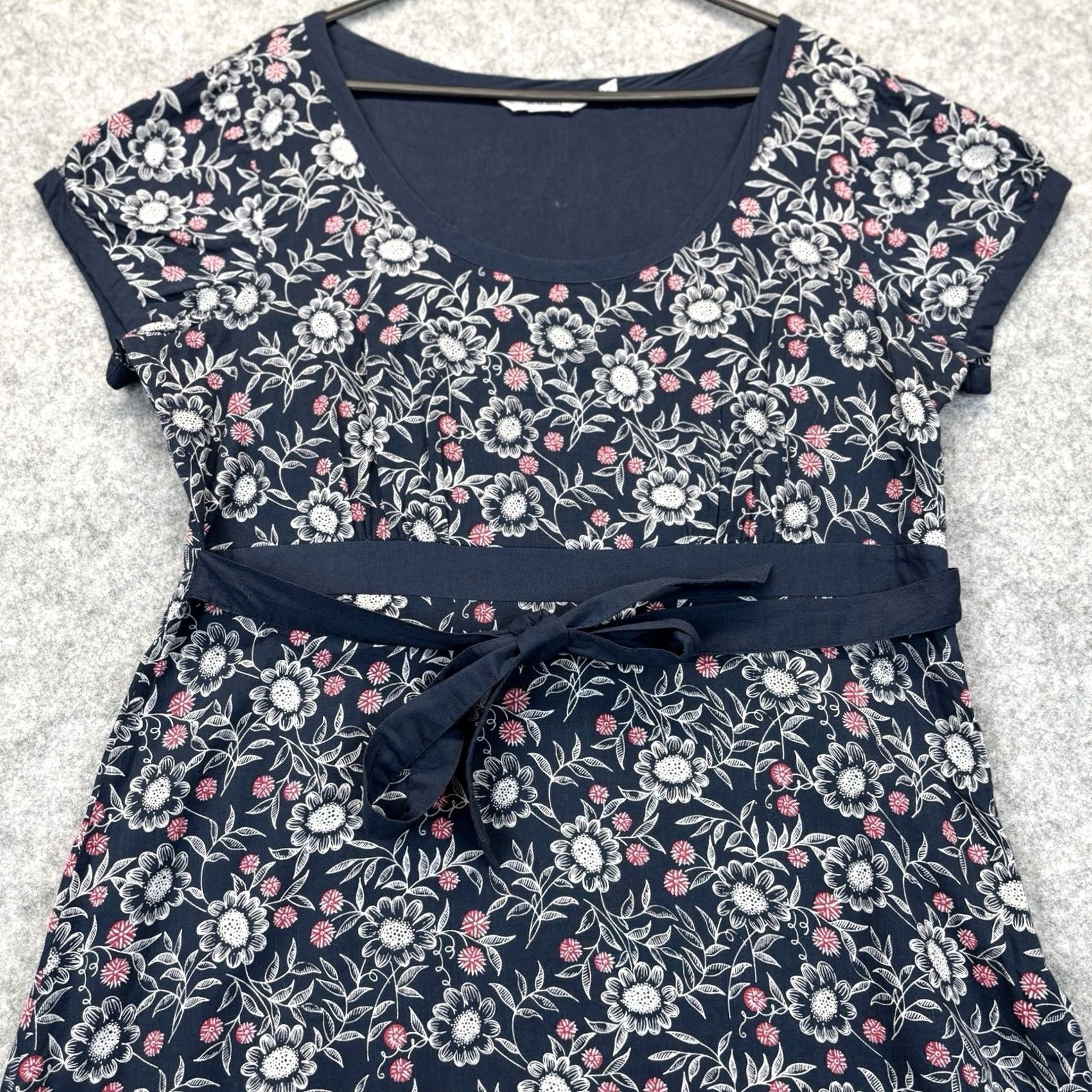 Vintage Seasalt Morvoren Dress Floral Navy UK 14 Fit & Flare Women’s Short Sleeve Knee Length Casual Party Size XL / US 12-14 / IT 48-50 - 3 Thumbnail