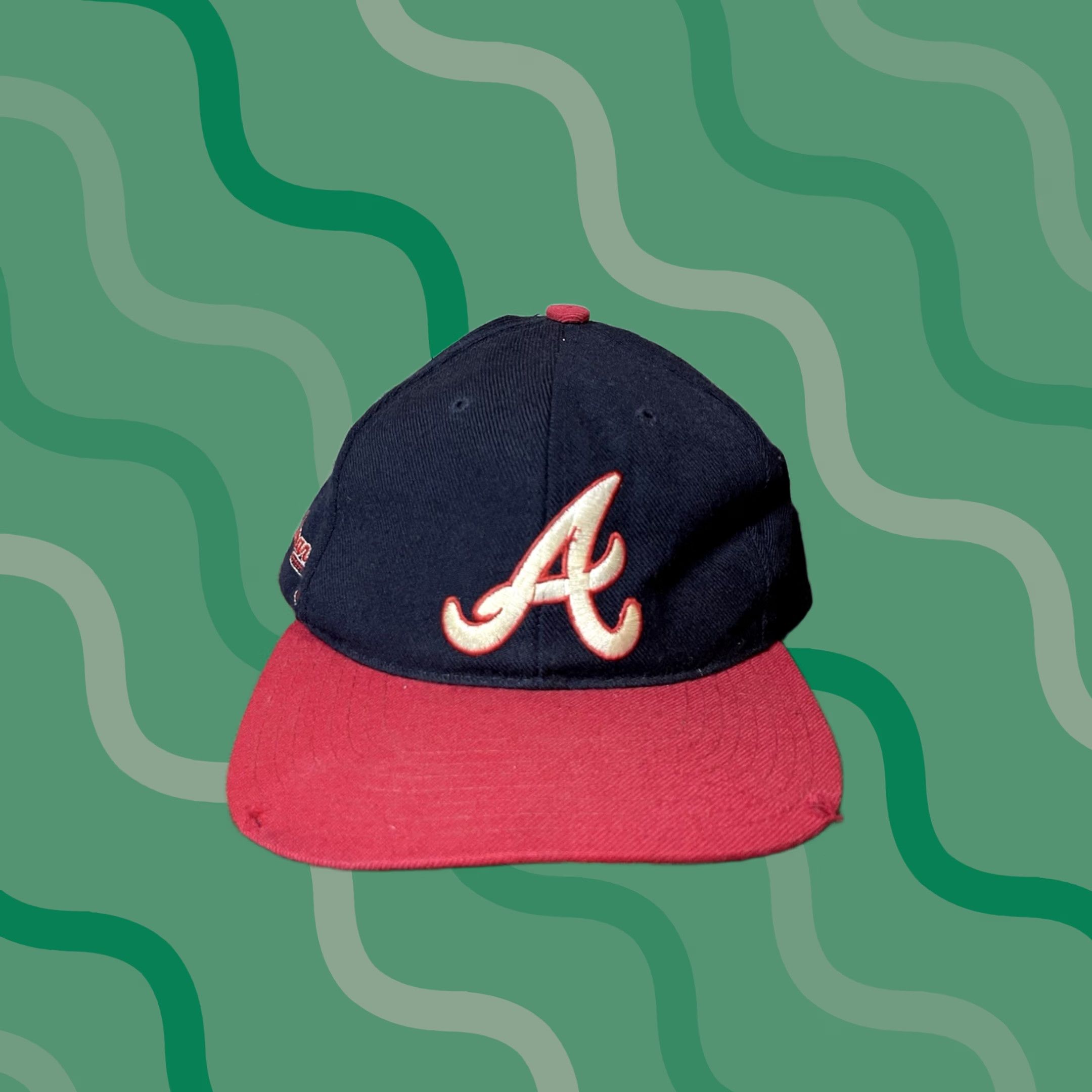 American Needle VINTAGE Atlanta Braves American Needle Blockhead Hat Sellout H3 Wool Blue One Size Snapback Adjustable Men 90s Size ONE SIZE - 1 Thumbnail