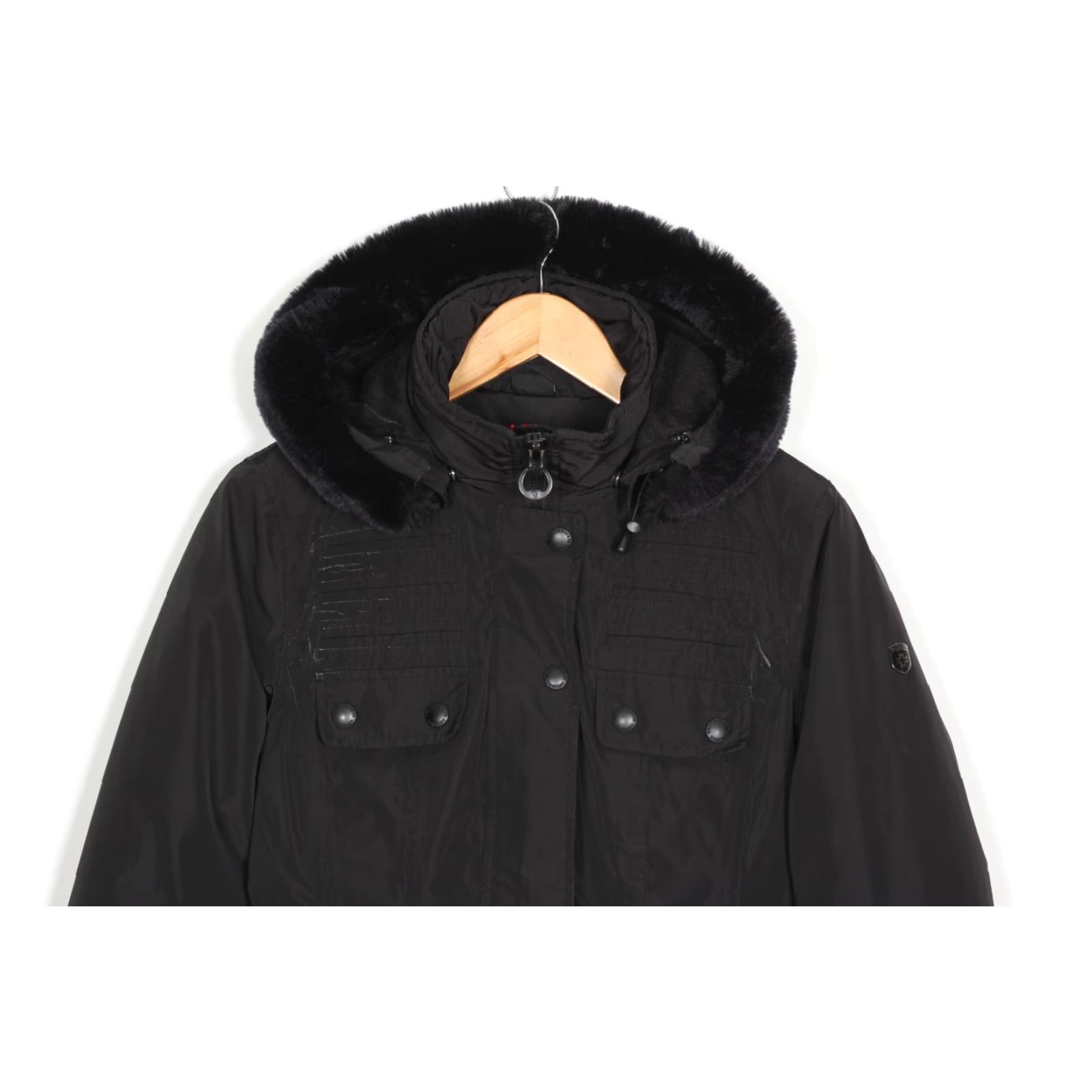 Vintage WELLENSTEYN Mystery Parka Jacket Women S Fur Hooded Belted MJ6380 Size S / US 4 / IT 40 - 3 Thumbnail