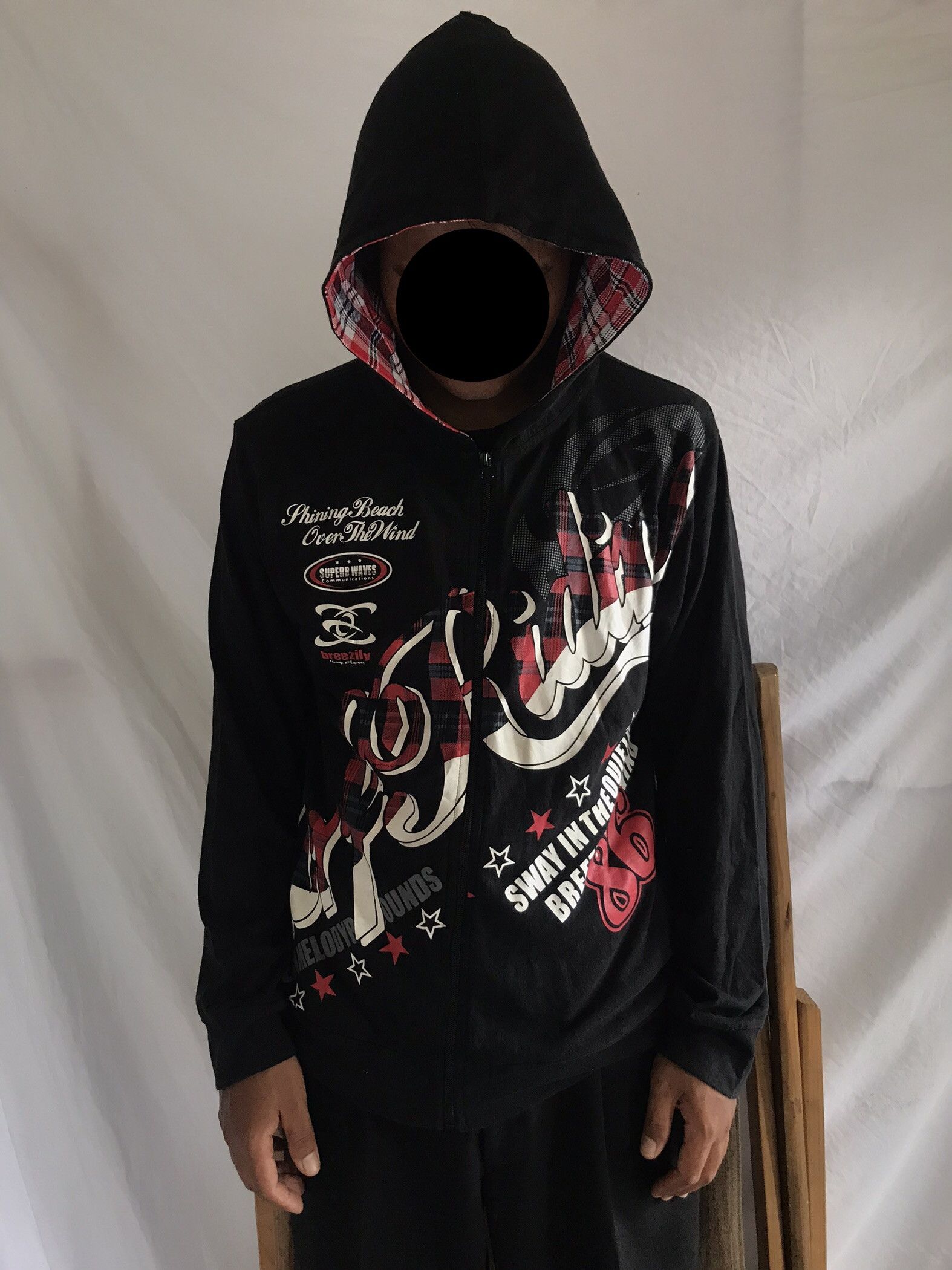Hysteric Glamour × Japanese Brand × Le Grande Bleu (L.G.B.) Japanese Brand Poem Zip Hoodie By Oblo Design Size US L / EU 52-54 / 3 - 2 Thumbnail