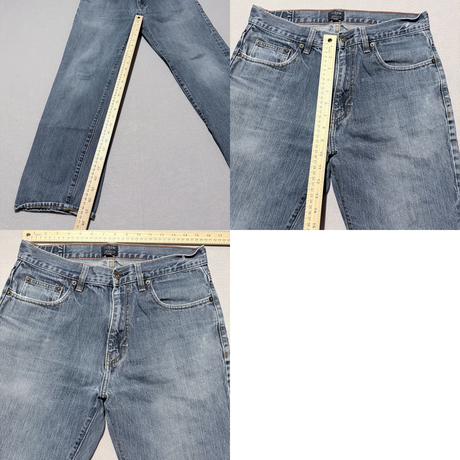 J.Crew J.Crew The Barrow Jeans Mens Medium Wash Denim Mid-Rise Classic Straight - 31X30 Blue Men Jeans Size US 31 - 9 Thumbnail