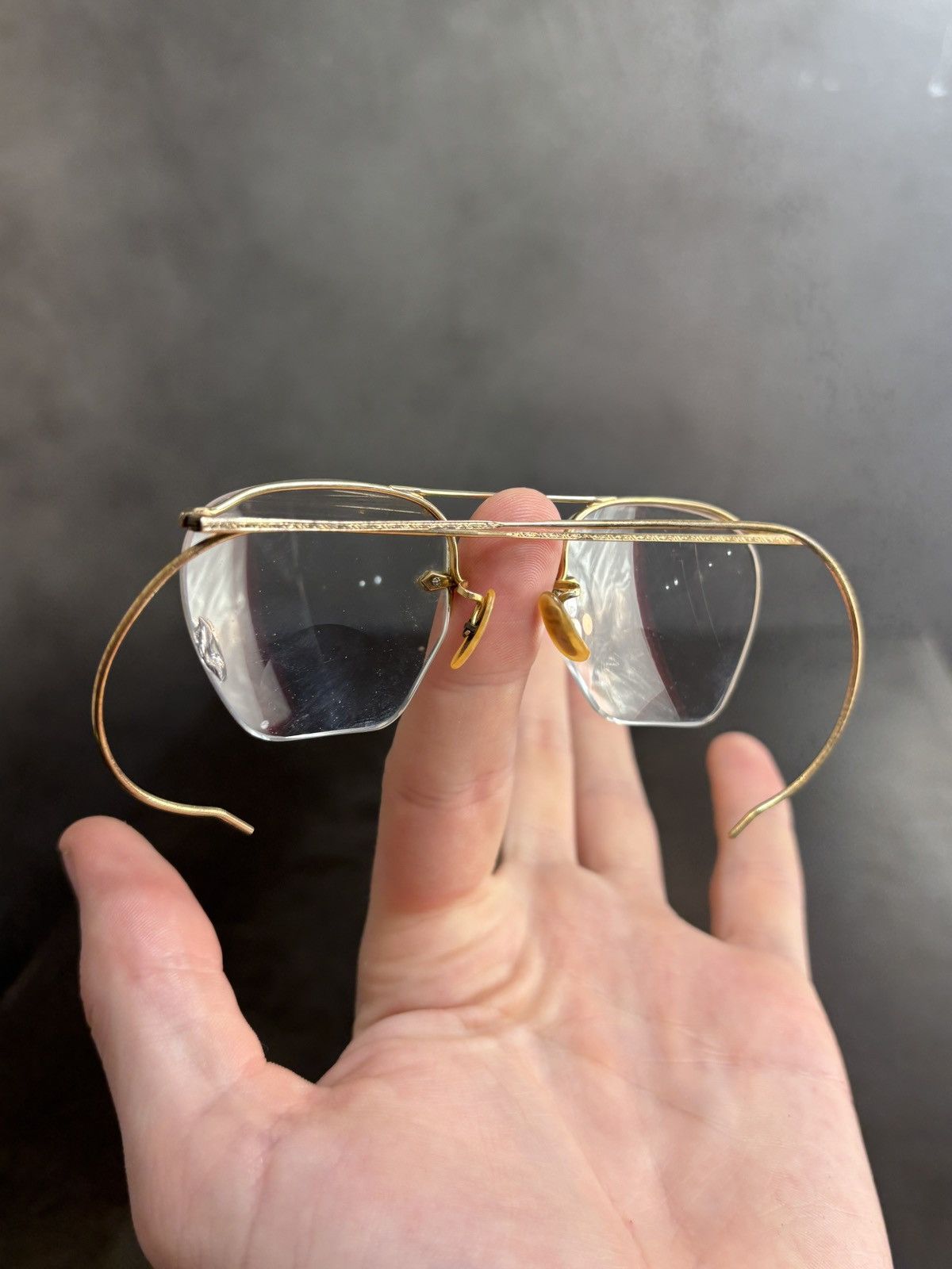 Bausch & Lomb Antique B&L Eyeglasses 1930s Bausch GoldFill HalfRim Frames Size ONE SIZE - 5 Thumbnail