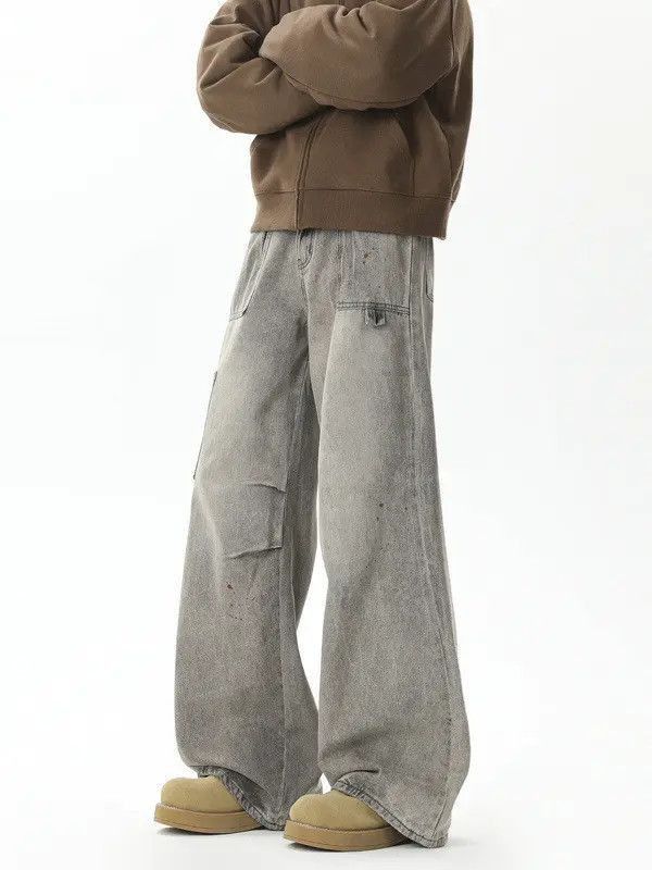 Japanese Brand Retro loose splashed ink jeans Size US 32 / EU 48 - 4 Thumbnail