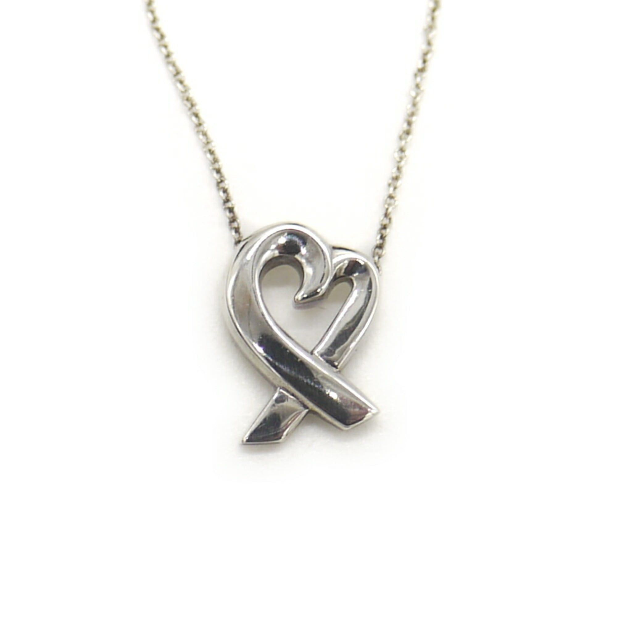 Tiffany & Co. TIFFANY & Co. Tiffany Paloma Picasso Loving Heart Necklace Silver 925 Azuki Chain Size ONE SIZE - 1 Thumbnail