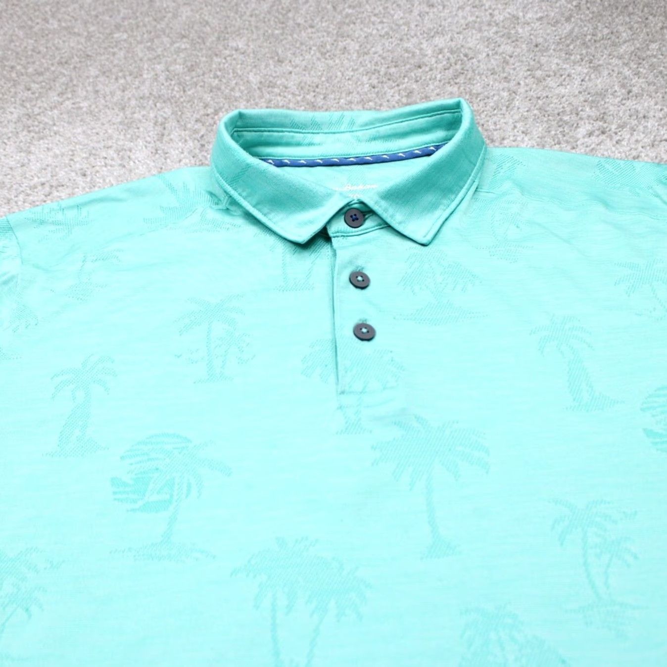 Tommy Bahama Tommy Bahama Polo Shirt Mens XL Blue S/S Polyester Stretch Pullover Polo Size US XL / EU 56 / 4 - 4 Thumbnail