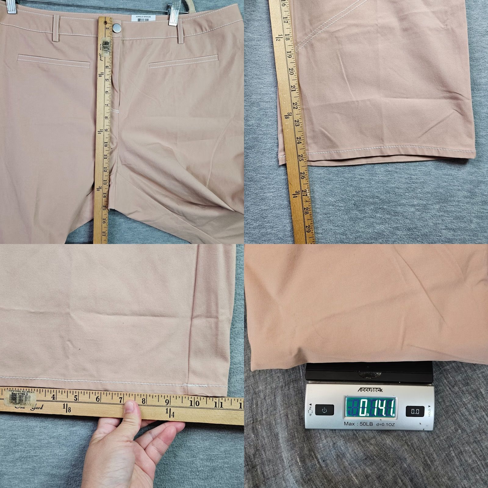 Alfani Alfani Pants Women Plus Size 18W Naked Clay Straight Ankle NWT Career Beige Solid Button Front Modern Fit Mens? Size 40" / US 18 - 8 Thumbnail