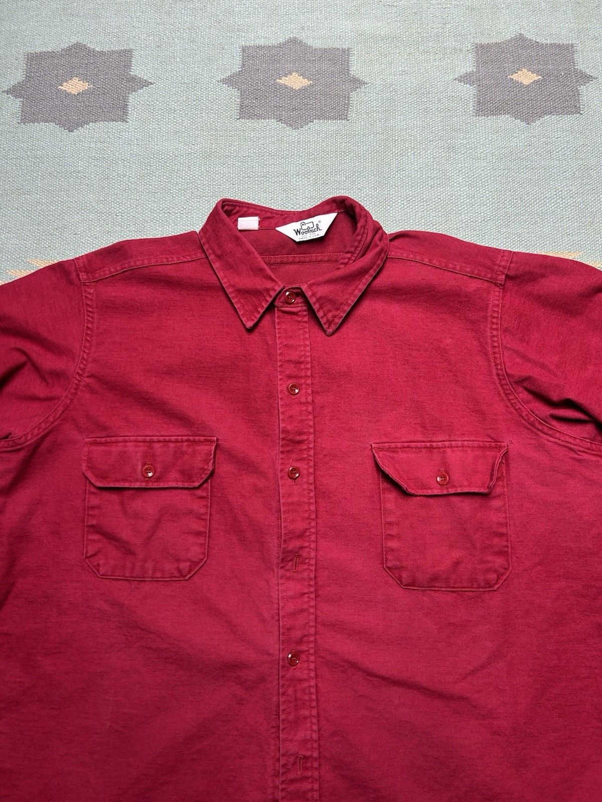 Vintage Vintage button shirt Woolrich chamois brushed cotton soft XL Size US XL / EU 56 / 4 - 5 Thumbnail