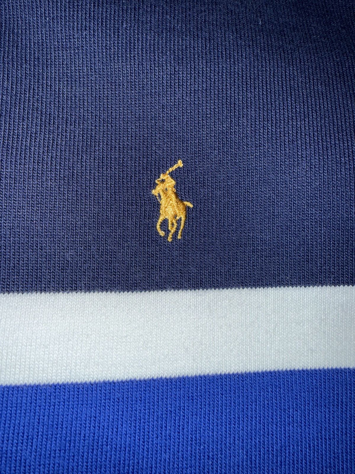 Polo Ralph Lauren Polo Ralph Lauren Blue Stripe Rugby Shirt L Size US L / EU 52-54 / 3 - 3 Thumbnail