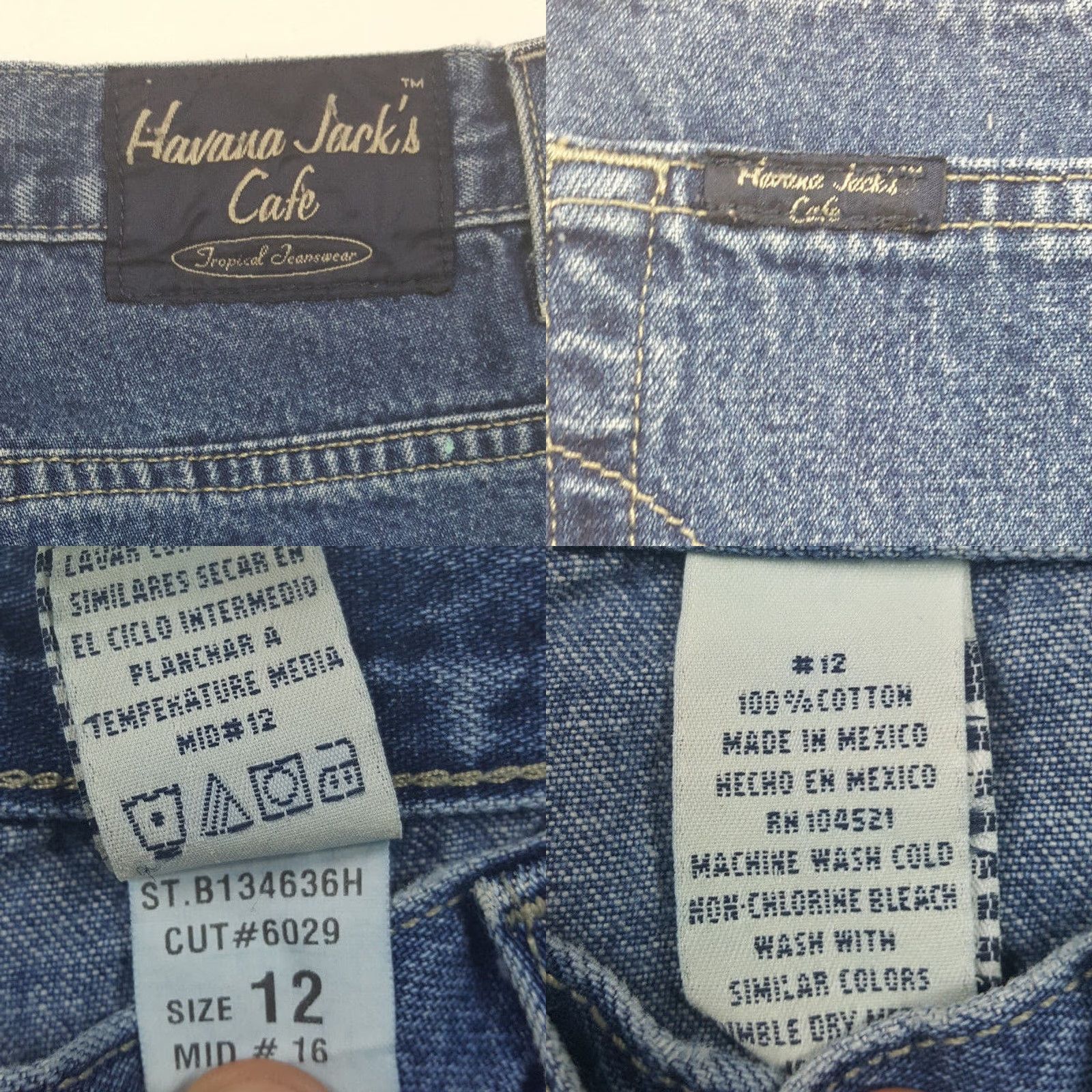 Denime VINTAGE Havana Jack's Cafe Jeans Mom Blue 12 Denim 90s Retro Womens Classic Rise Medium Wash Regular Zip Pants Size 34" / US 12 / IT 48 - 8 Thumbnail