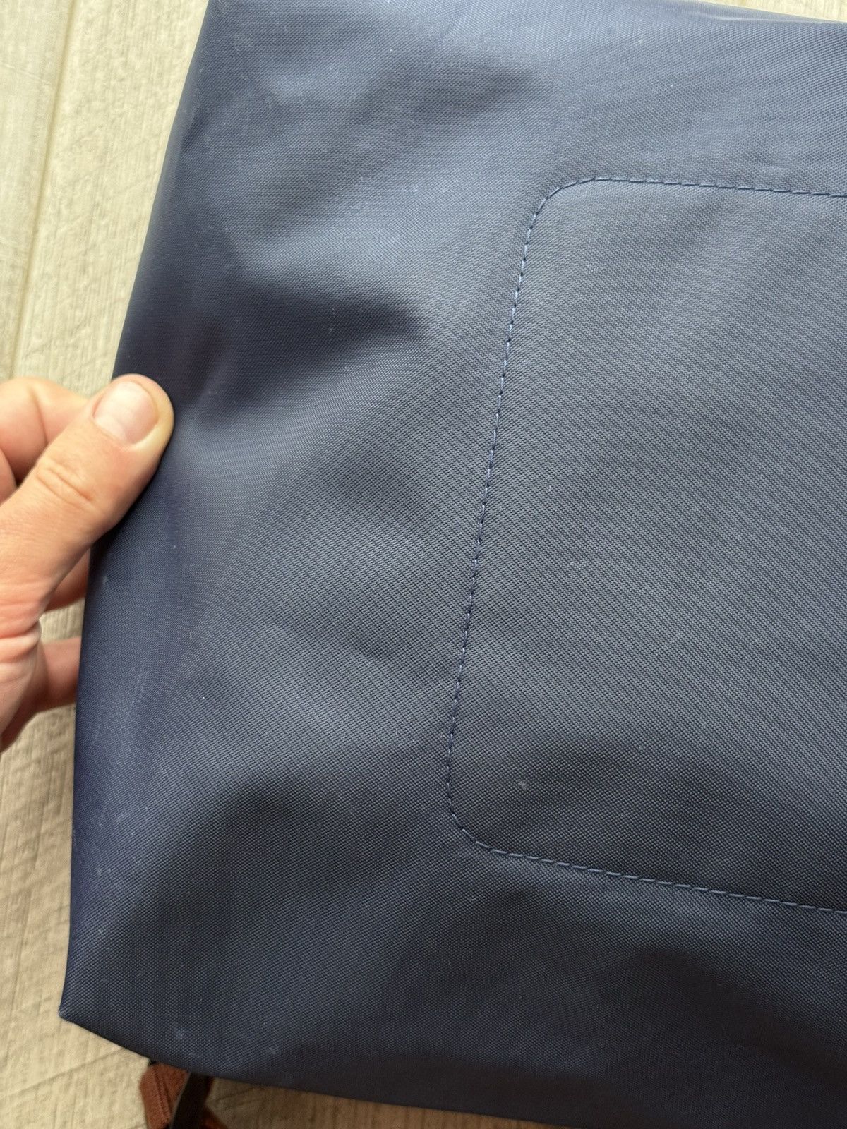 Longchamp Longchamp Le Pliage Navy Brown Blue Nylon Backpack USED Size ONE SIZE - 11 Thumbnail