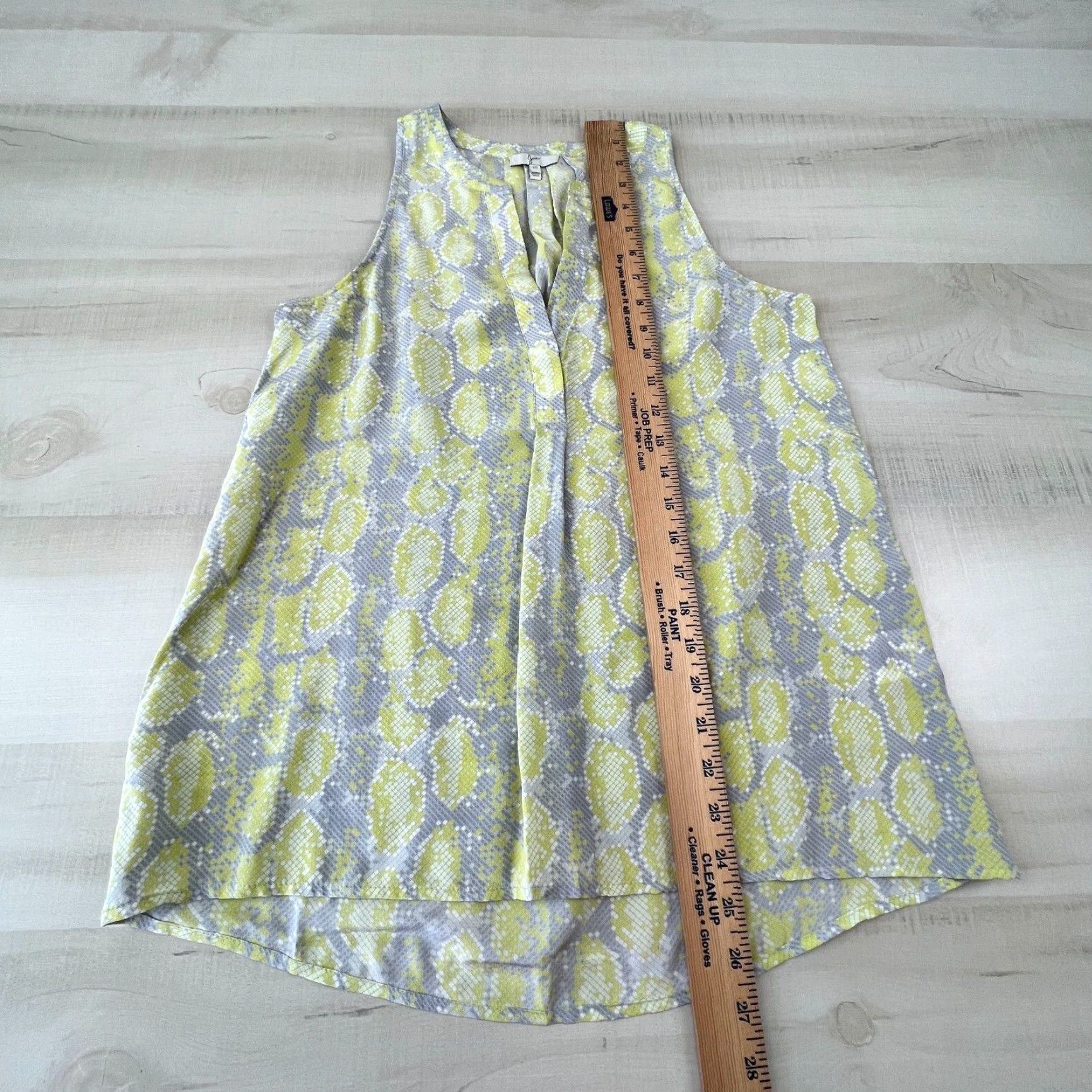 Joie Joie Womens Silk Top XS Extra Large Gray Yellow Snakeskin V Neck Blouse Size XS / US 0-2 / IT 36-38 - 6 Thumbnail