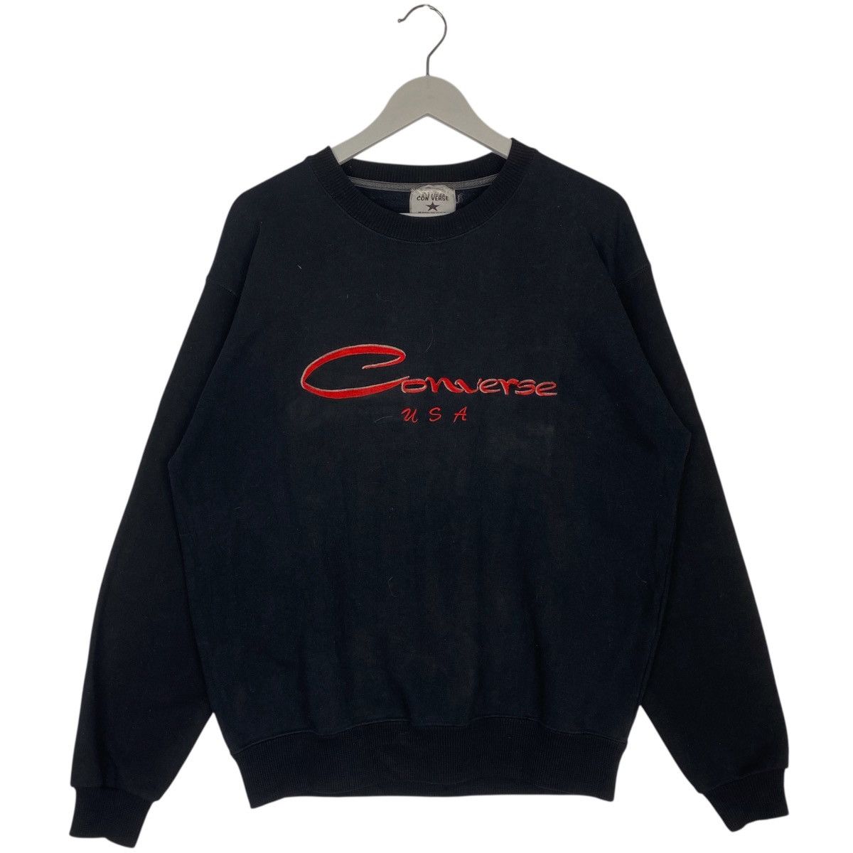 Other Vintage Converse All Star Crewneck Sweatshirt Black Size L Size US L / EU 52-54 / 3 - 1 Thumbnail