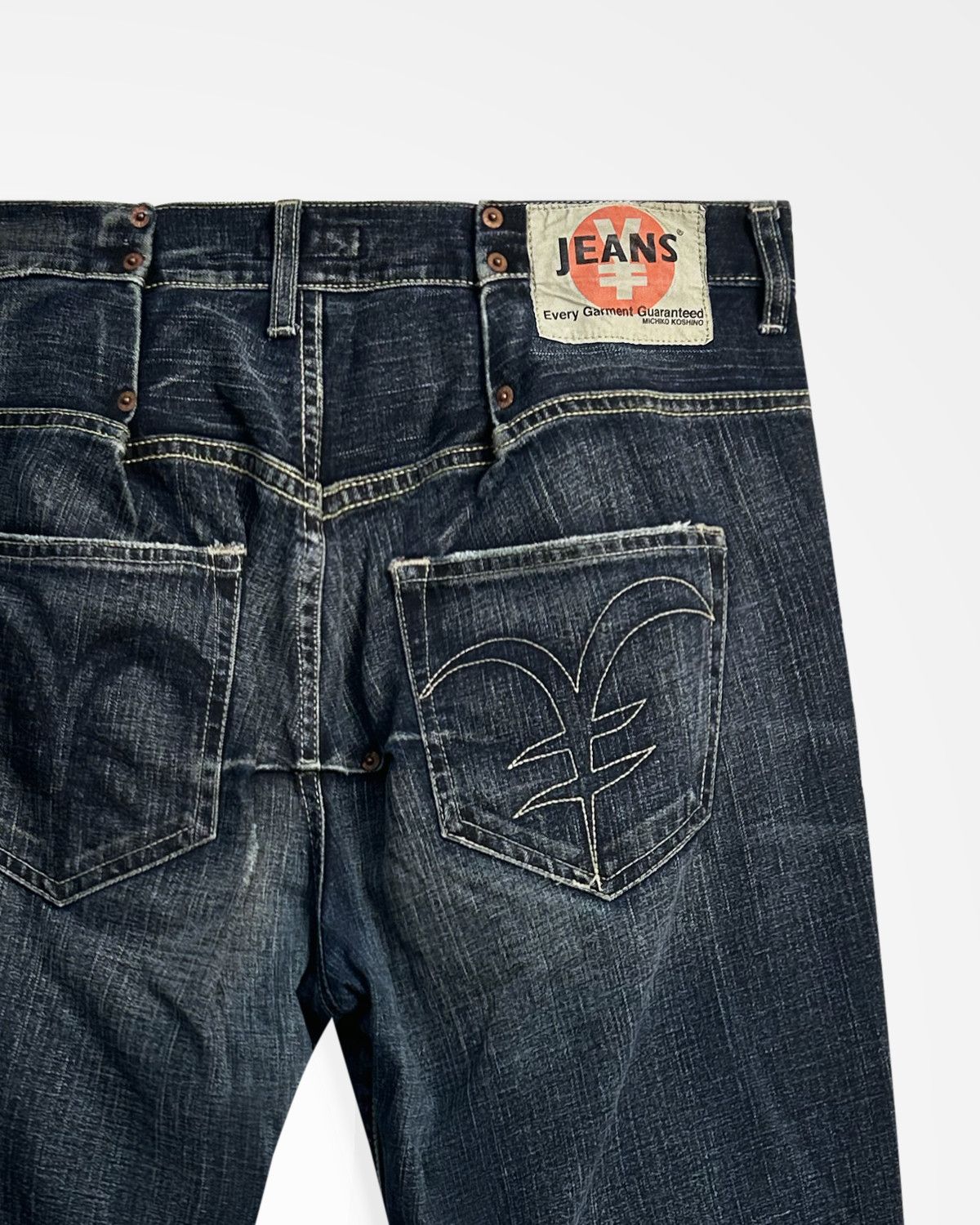 Michiko Koshino Michiko Koshino, Yen Jeans Multi-Dart Rivet Jeans Size US 34 / EU 50 - 5 Thumbnail